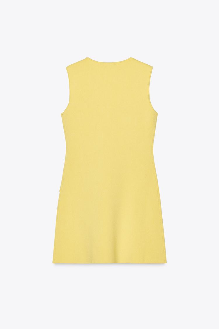 Irregular Button Knit Dress