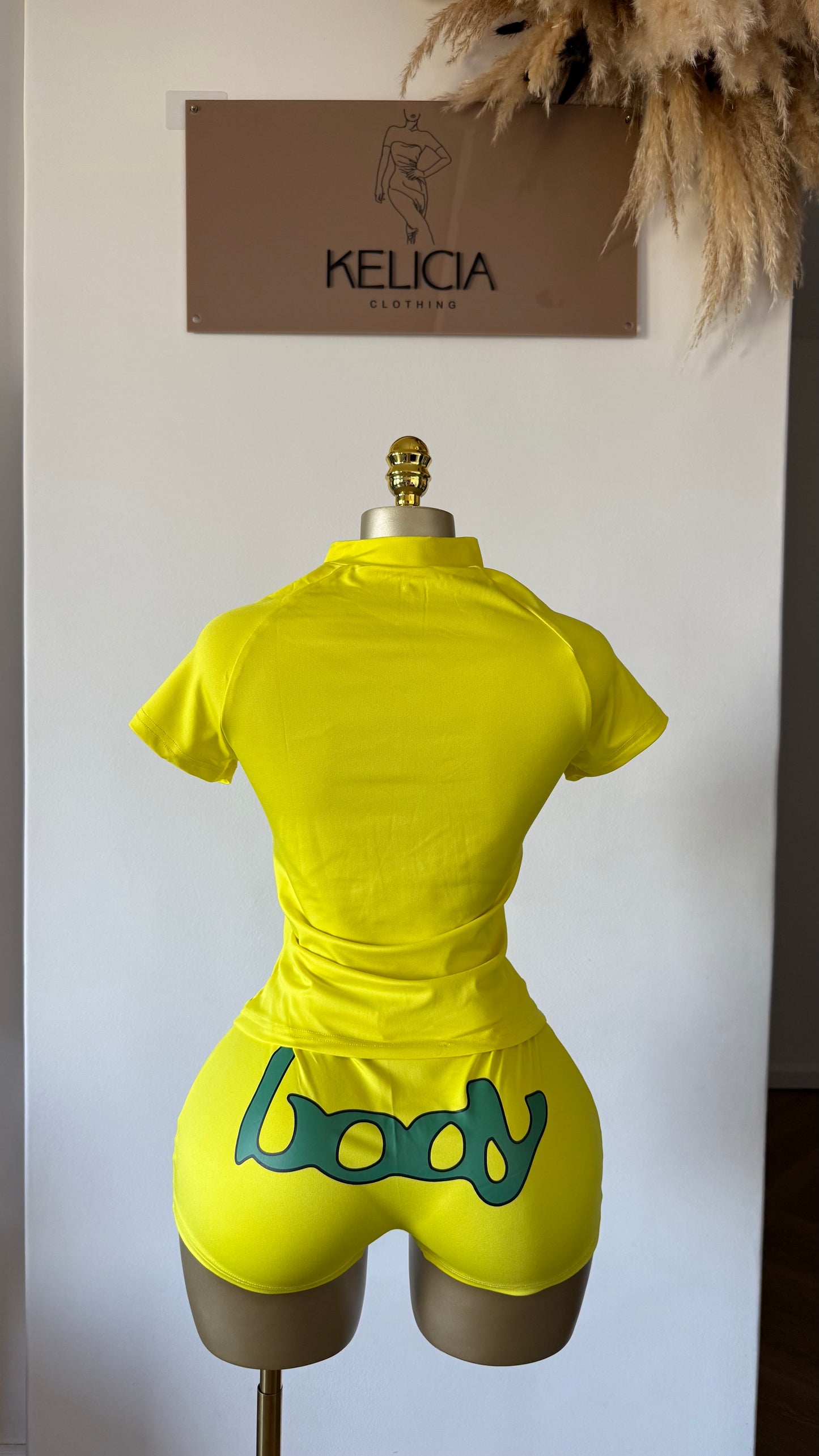 Top and Shorts Set in Yellow