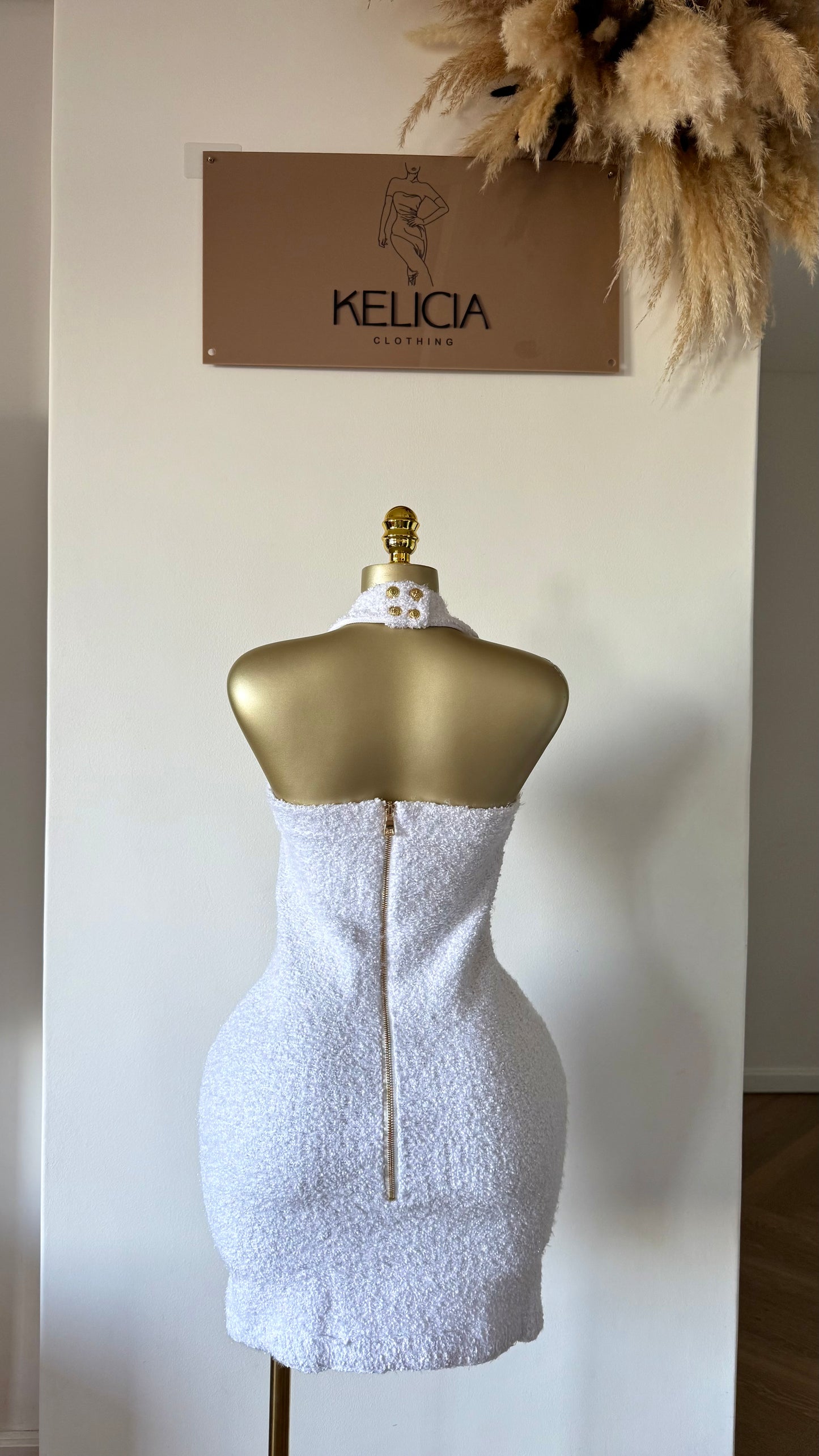Boucle Mini Dress (Balmain Dupe)