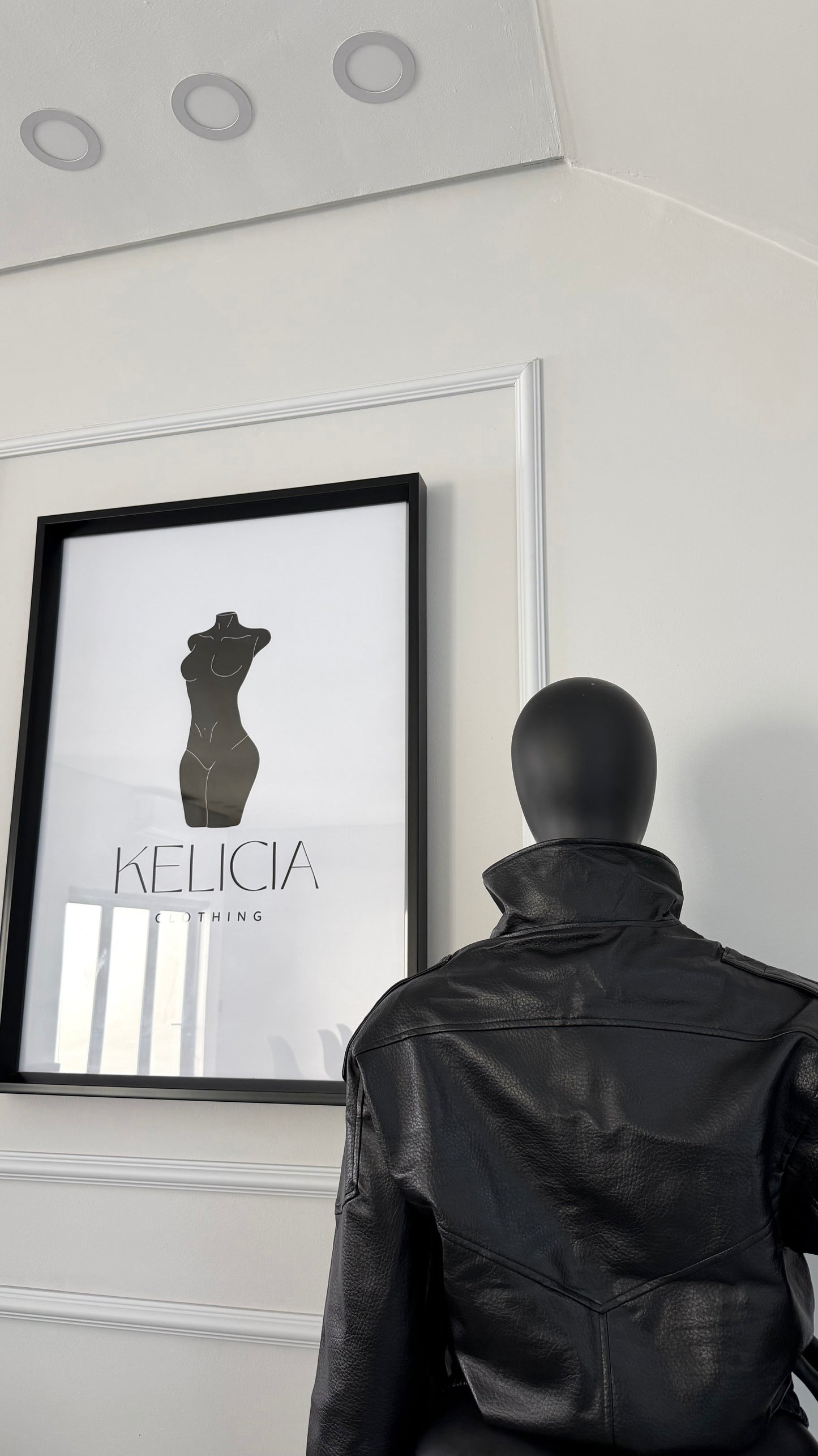 Faux Leather Jacket in Black