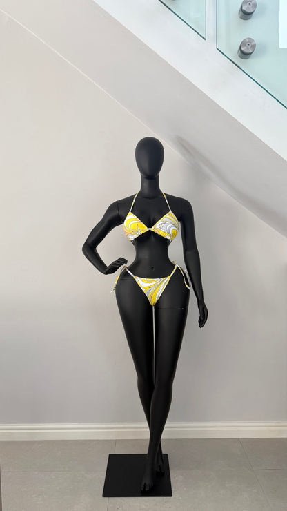 Printed Bikini in Yellow ‌(Pucci Dupe)
