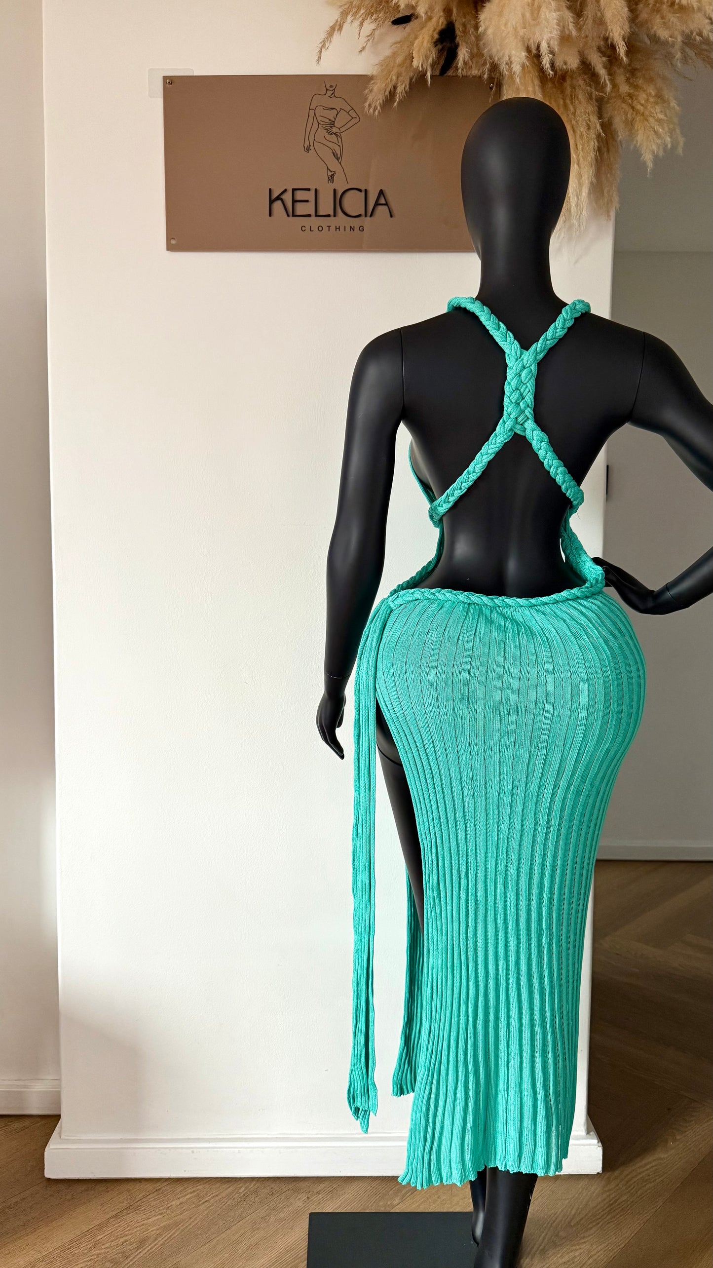 Knit Braided Maxi Dress