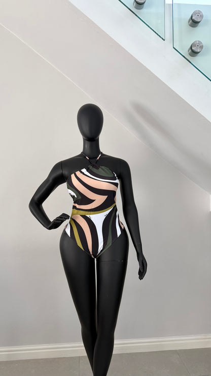Halter neck Swimsuit ‌(Pucci Dupe)