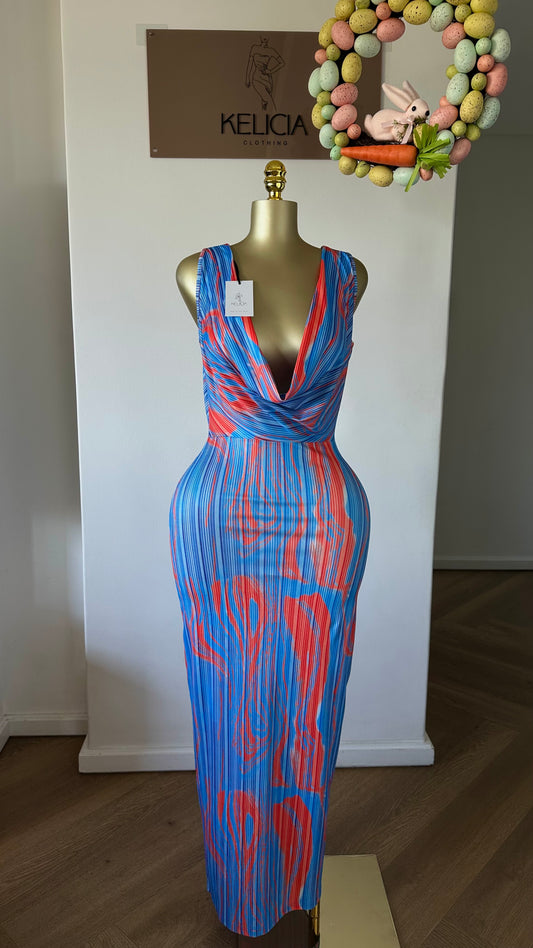 Cowl Plunge Maxi Dress