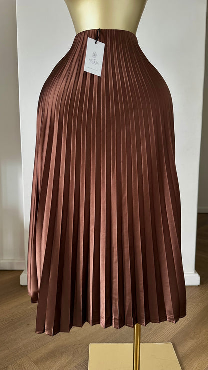 Satin Pleated Skirt