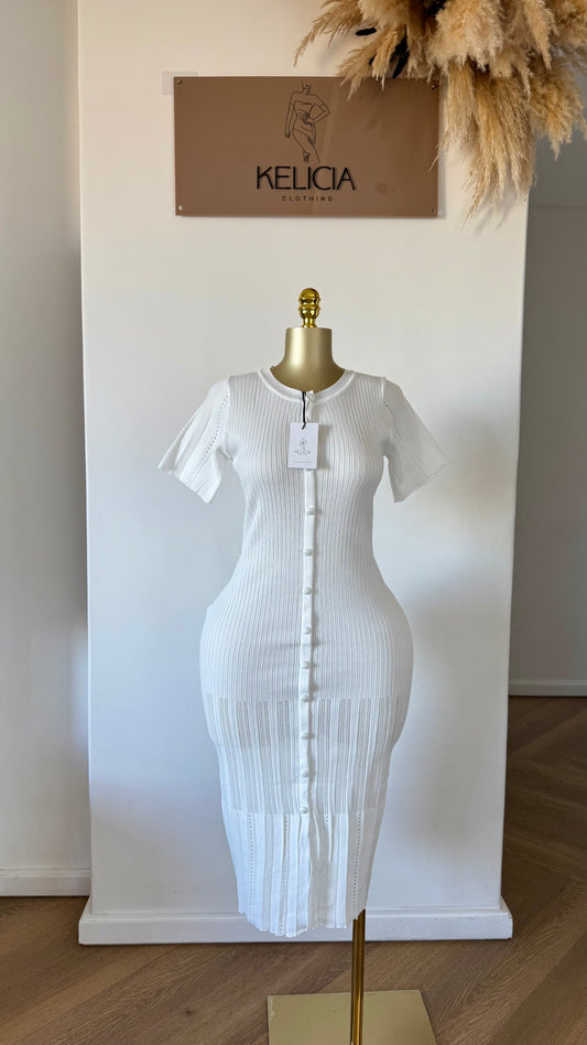 Knit Dress in White