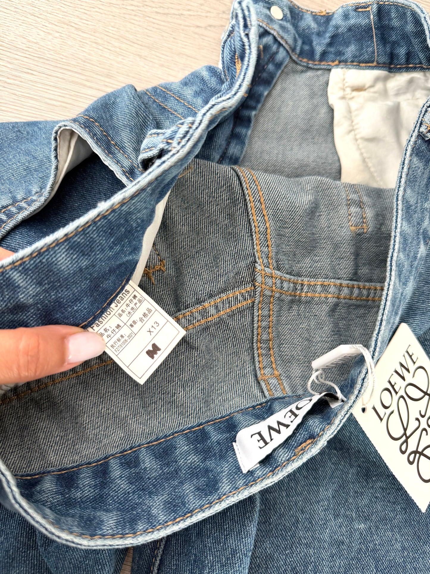Foldover Bermuda Jeans (Loewe Dupe)