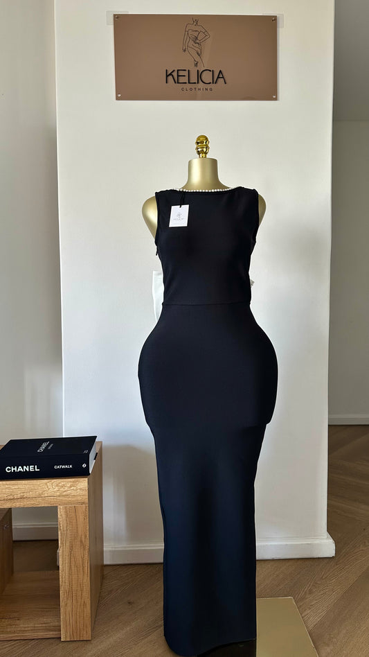 Bandage Maxi Dress with Bow
