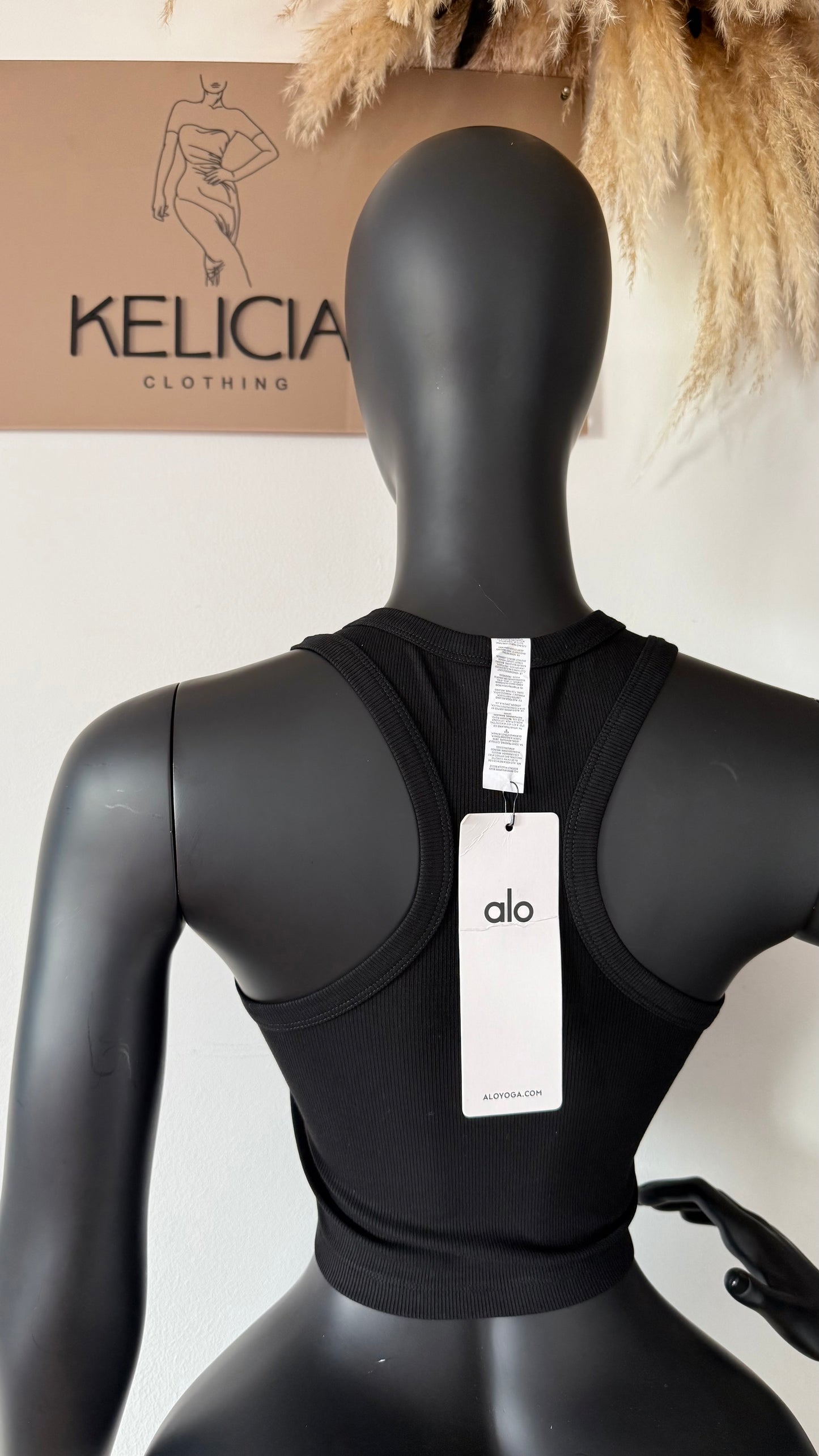 Cropped Top in Black (Alo Dupe)
