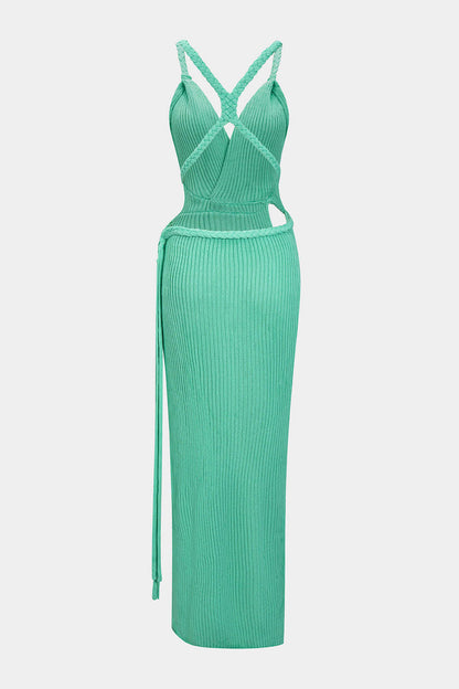 Knit Braided Maxi Dress