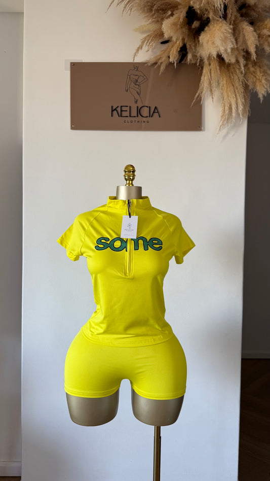Top and Shorts Set in Yellow