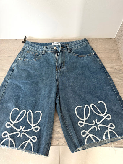 Foldover Bermuda Jeans (Loewe Dupe)