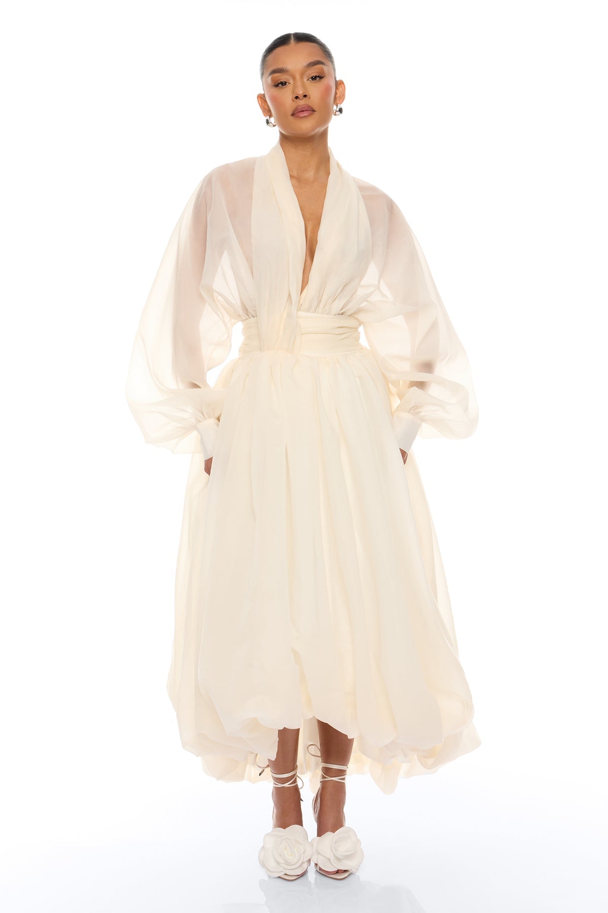 Taffeta Maxi Dress