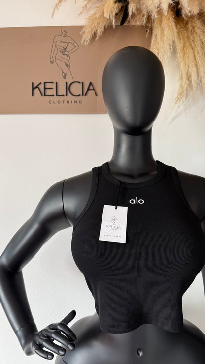 Cropped Top in Black (Alo Dupe)