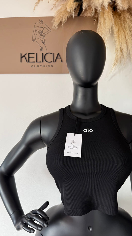 Cropped Top in Black (Alo Dupe)