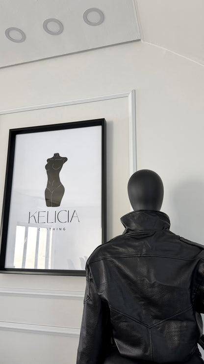 Faux Leather Jacket in Black